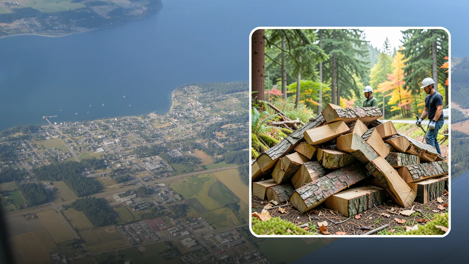 Kindling in Coupeville, Island County, WA - Dry, finely split kindling that helps you get a fire going fast in the damp Pacific Northwest climate.