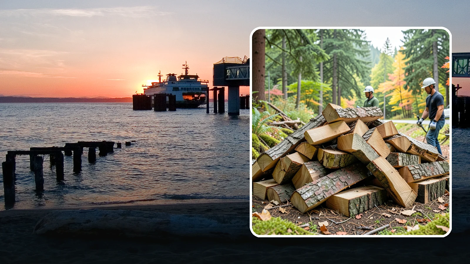Kindling in Edmonds, Snohomish County, WA - Dry, finely split kindling that helps you get a fire going fast in the damp Pacific Northwest climate.