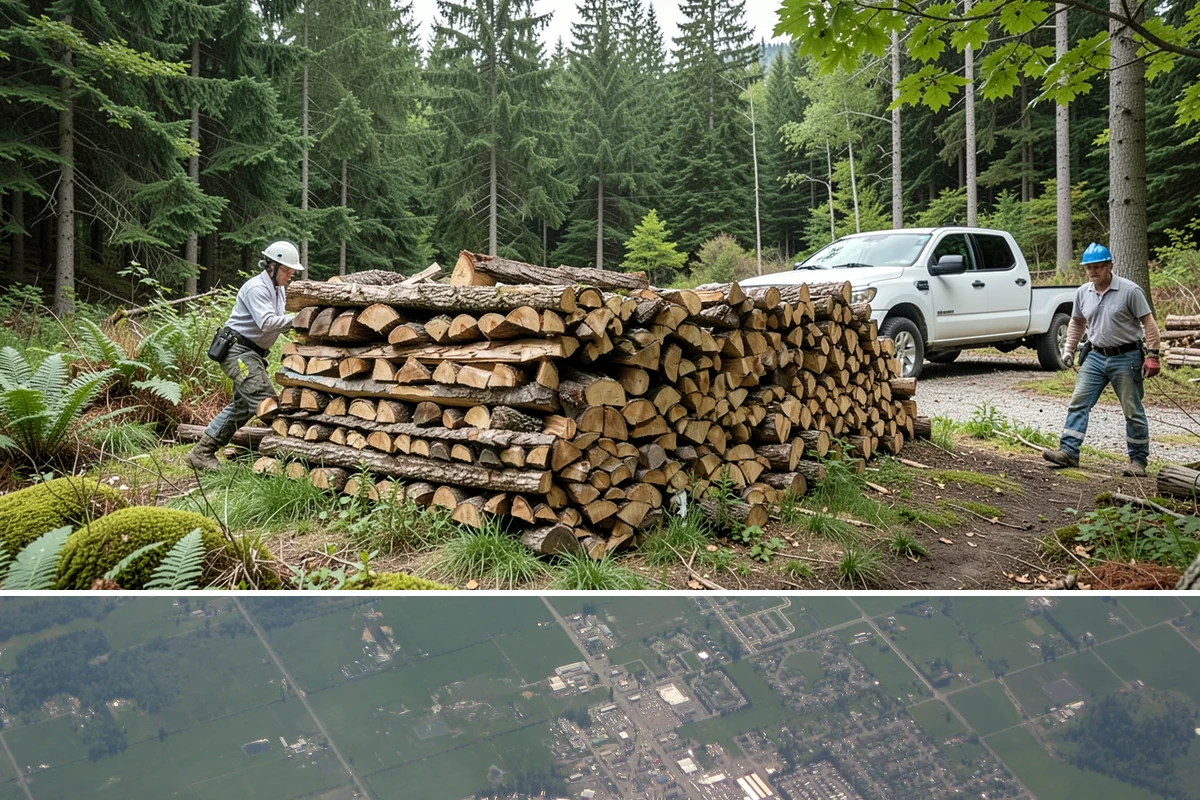 Kindling in Enumclaw, King County, WA - Stock up in early fall before the rainy season makes dry starter material harder to keep on hand.