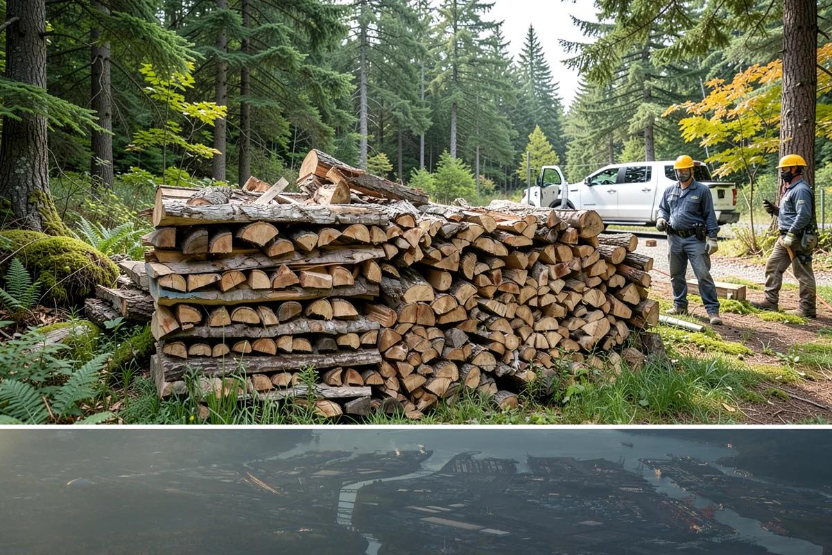 Kindling in Fife, Pierce County, WA - Stock up in early fall before the rainy season makes dry starter material harder to keep on hand.