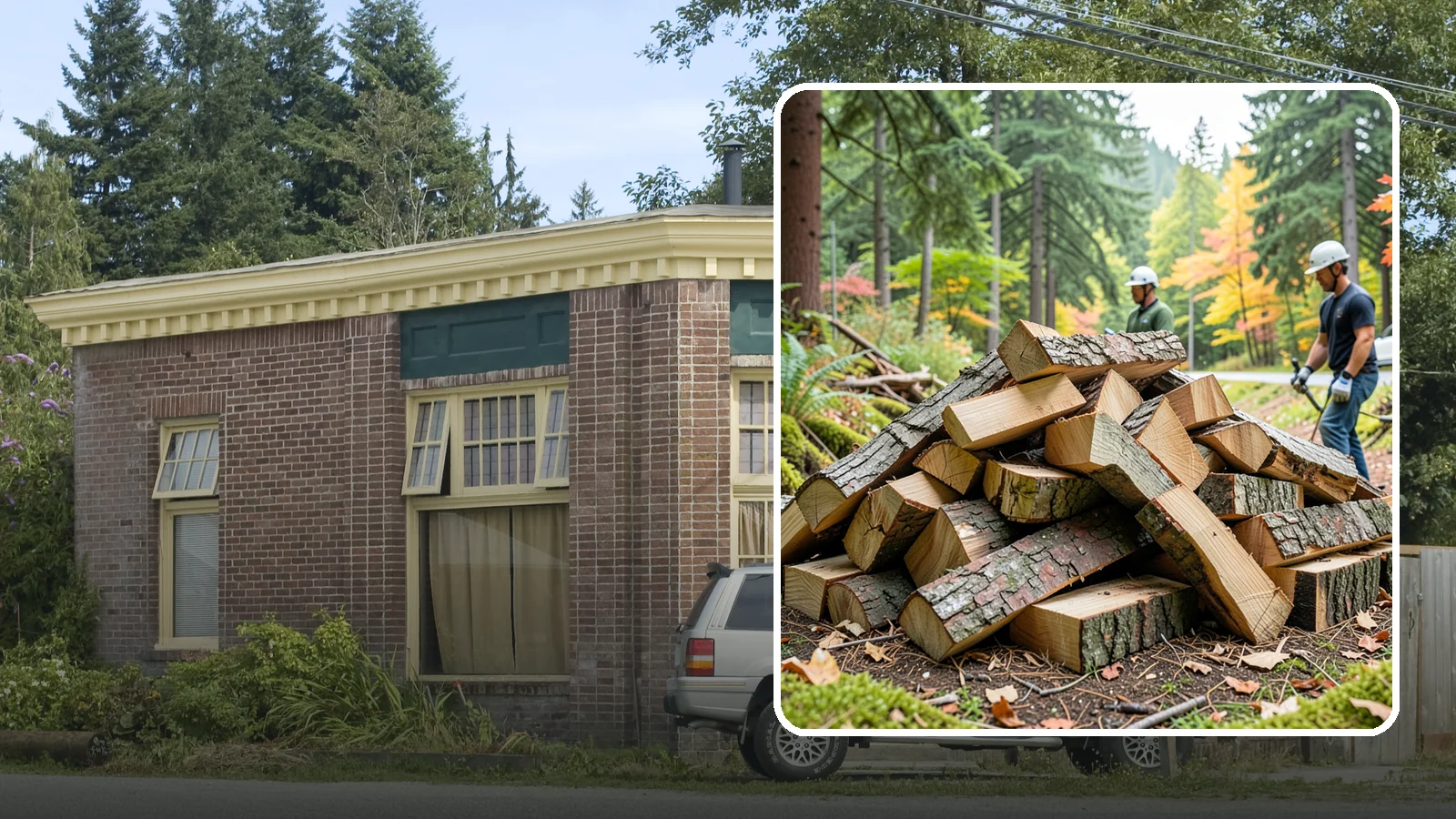 Kindling in Hamilton, Skagit County, WA - Dry, finely split kindling that helps you get a fire going fast in the damp Pacific Northwest climate.