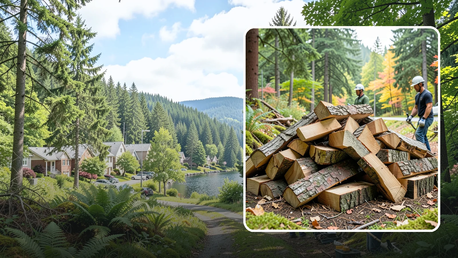Kindling in Lake Forest Park, King County, WA - Dry, finely split kindling that helps you get a fire going fast in the damp Pacific Northwest climate.