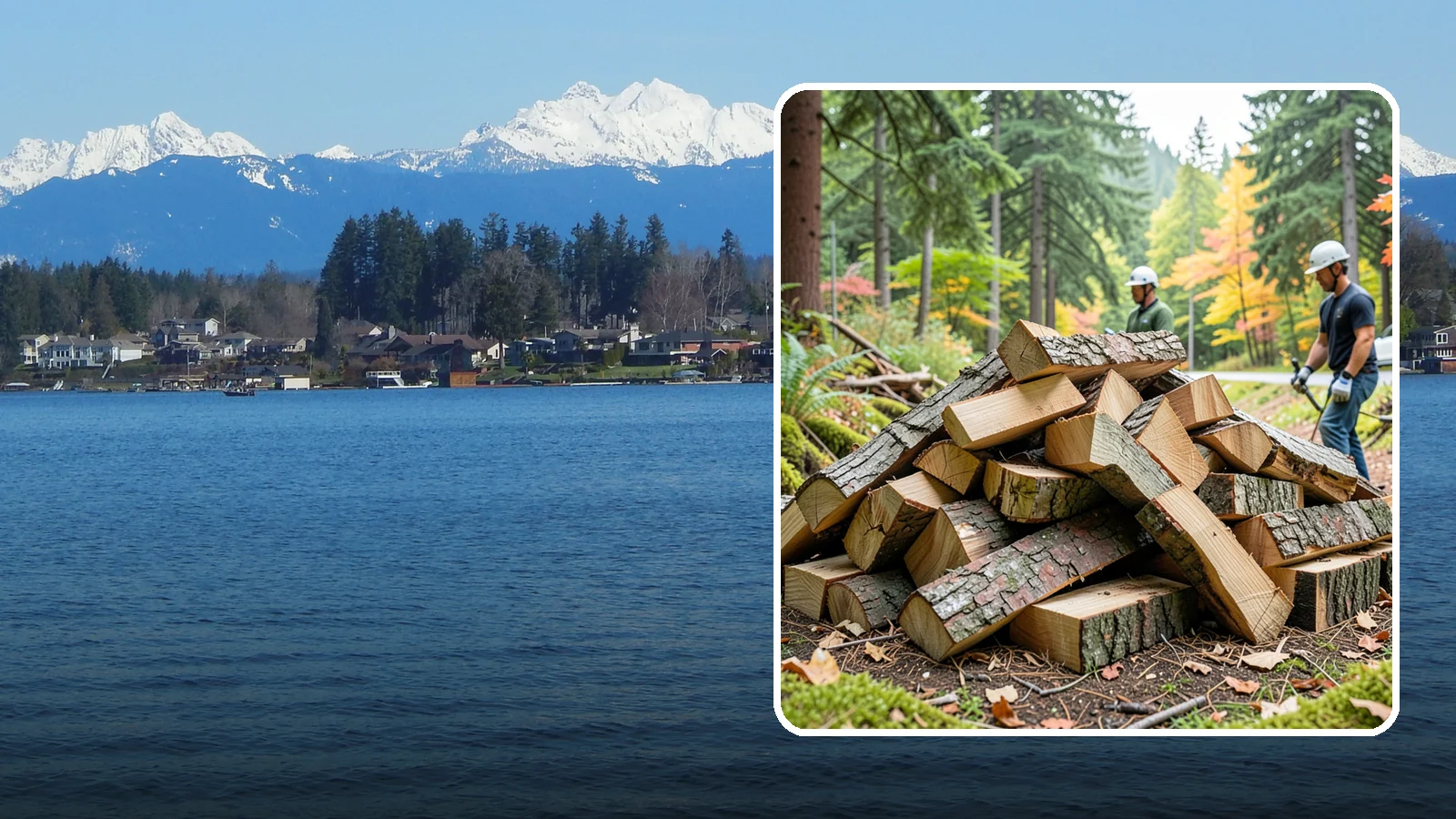 Kindling in Lake Stevens, Snohomish County, WA - Dry, finely split kindling that helps you get a fire going fast in the damp Pacific Northwest climate.