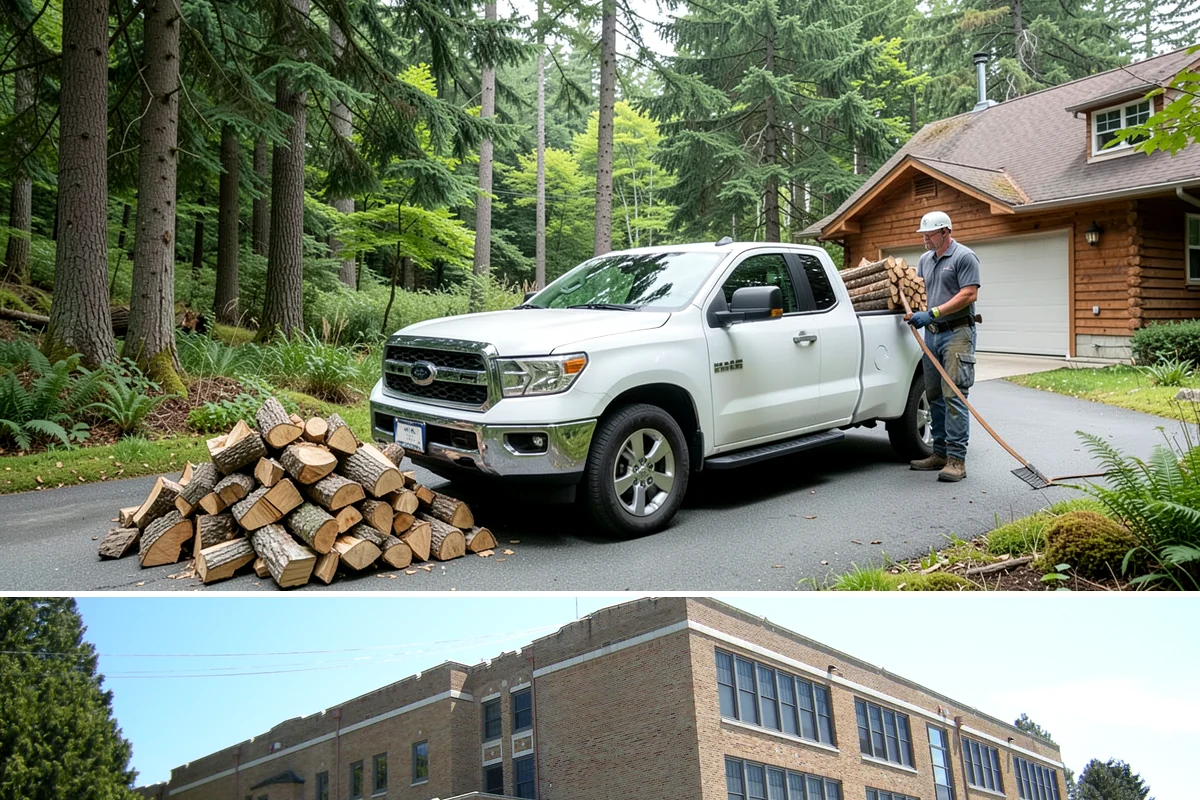 Kindling in Maple Valley, King County, WA - Stock up in early fall before the rainy season makes dry starter material harder to keep on hand.