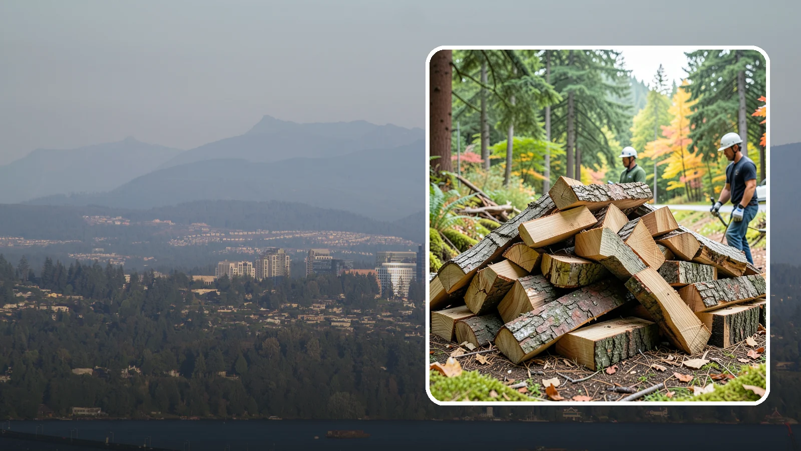 Kindling in Medina, King County, WA - Dry, finely split kindling that helps you get a fire going fast in the damp Pacific Northwest climate.
