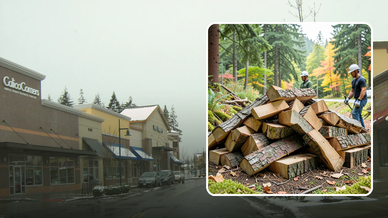 Kindling in Mill Creek, Snohomish County, WA - Dry, finely split kindling that helps you get a fire going fast in the damp Pacific Northwest climate.