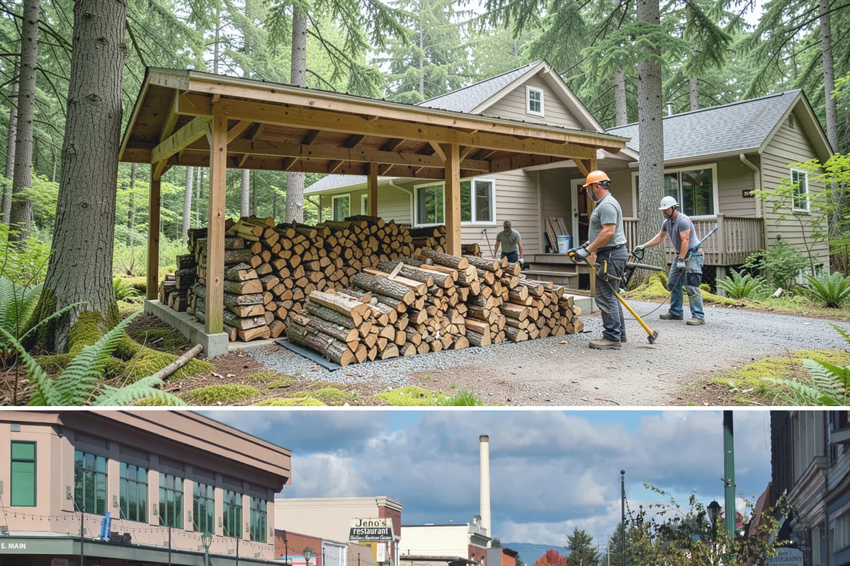 Kindling in Monroe, Snohomish County, WA - Stock up in early fall before the rainy season makes dry starter material harder to keep on hand.