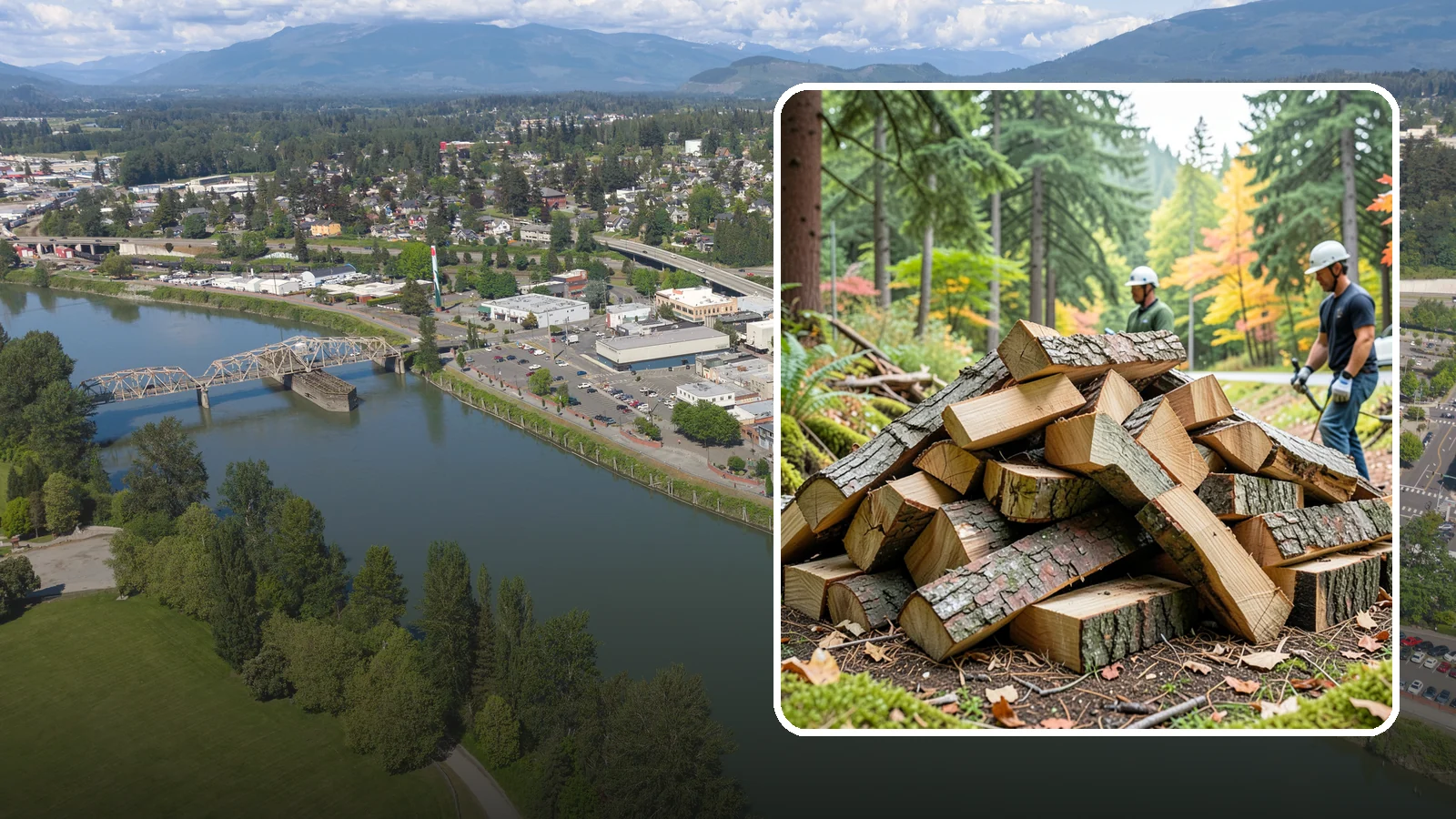 Kindling in Mount Vernon, Skagit County, WA - Dry, finely split kindling that helps you get a fire going fast in the damp Pacific Northwest climate.