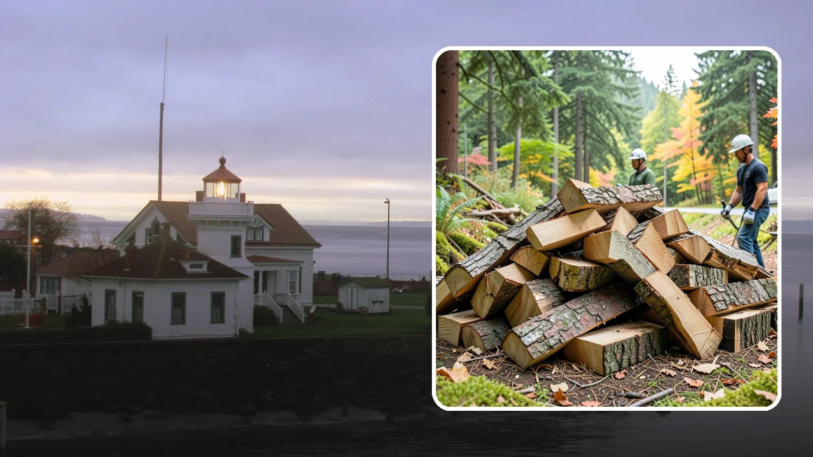 Kindling in Mukilteo, Snohomish County, WA - Dry, finely split kindling that helps you get a fire going fast in the damp Pacific Northwest climate.