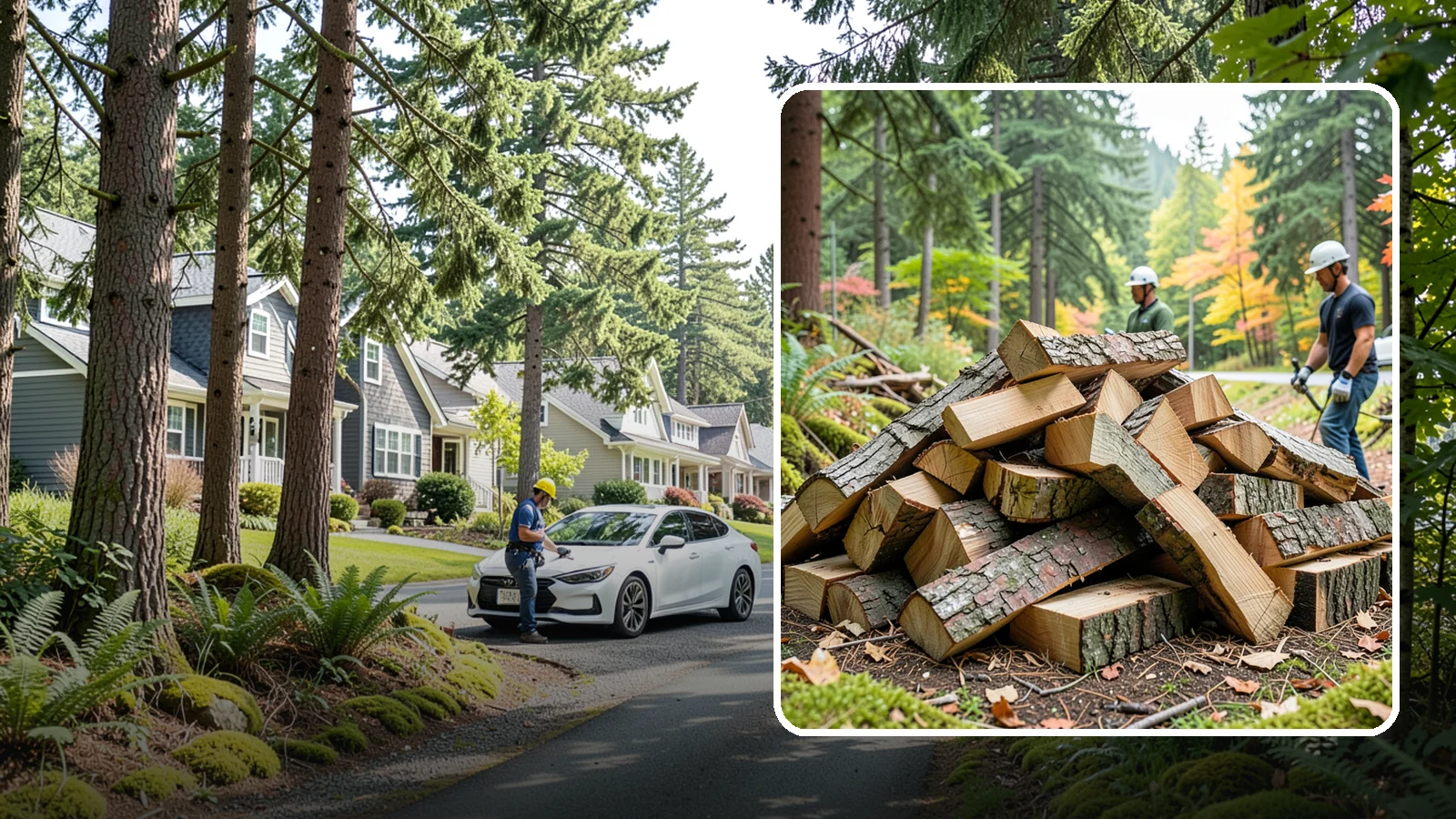 Kindling in Normandy Park, King County, WA - Dry, finely split kindling that helps you get a fire going fast in the damp Pacific Northwest climate.