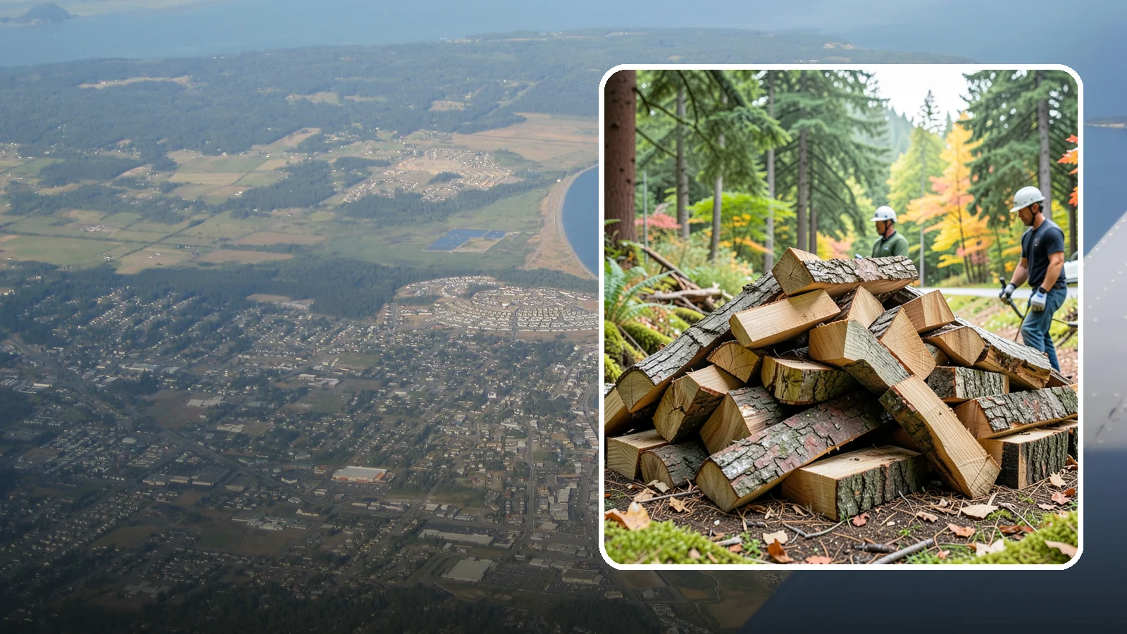 Kindling in Oak Harbor, Island County, WA - Dry, finely split kindling that helps you get a fire going fast in the damp Pacific Northwest climate.