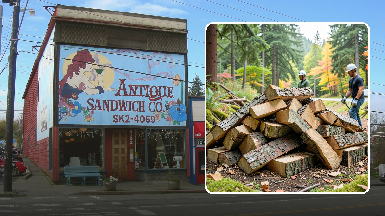 Kindling in Ruston, Pierce County, WA - Dry, finely split kindling that helps you get a fire going fast in the damp Pacific Northwest climate.