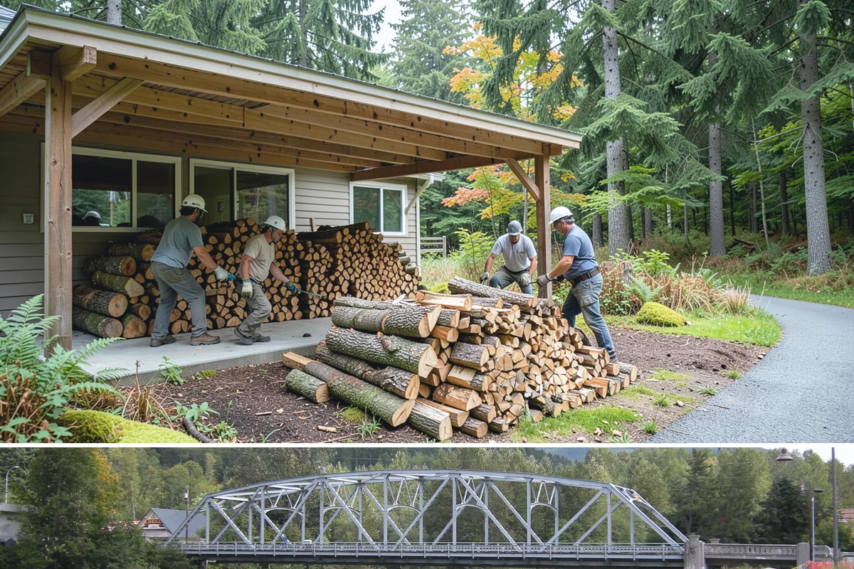 Kindling in Skykomish, King County, WA - Stock up in early fall before the rainy season makes dry starter material harder to keep on hand.