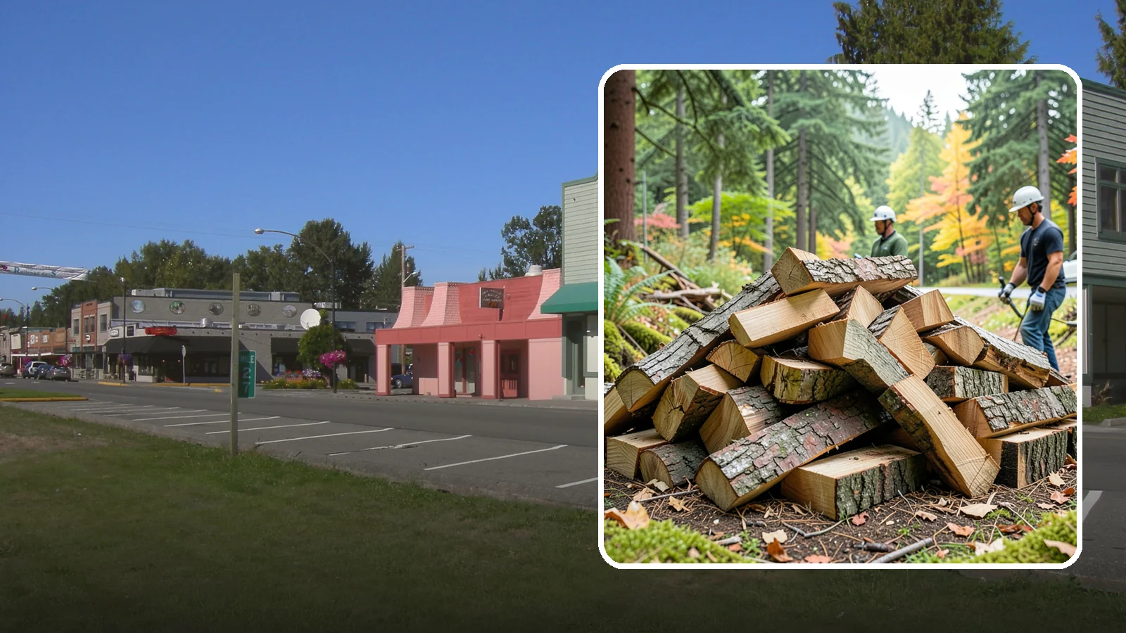 Kindling in Snoqualmie, King County, WA - Dry, finely split kindling that helps you get a fire going fast in the damp Pacific Northwest climate.