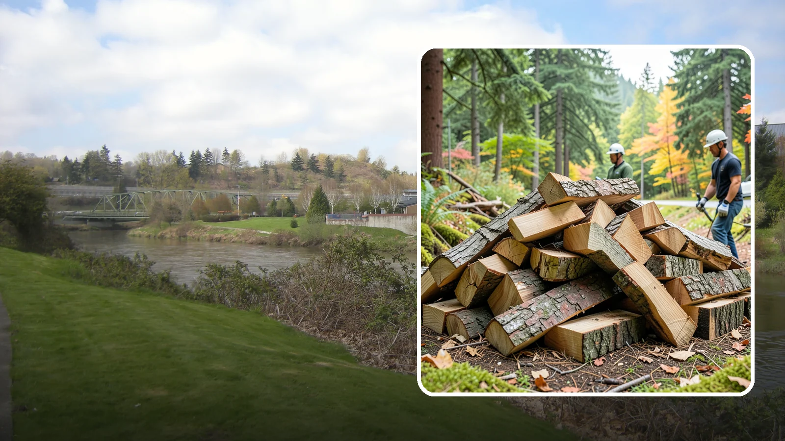 Kindling in Tukwila, King County, WA - Dry, finely split kindling that helps you get a fire going fast in the damp Pacific Northwest climate.