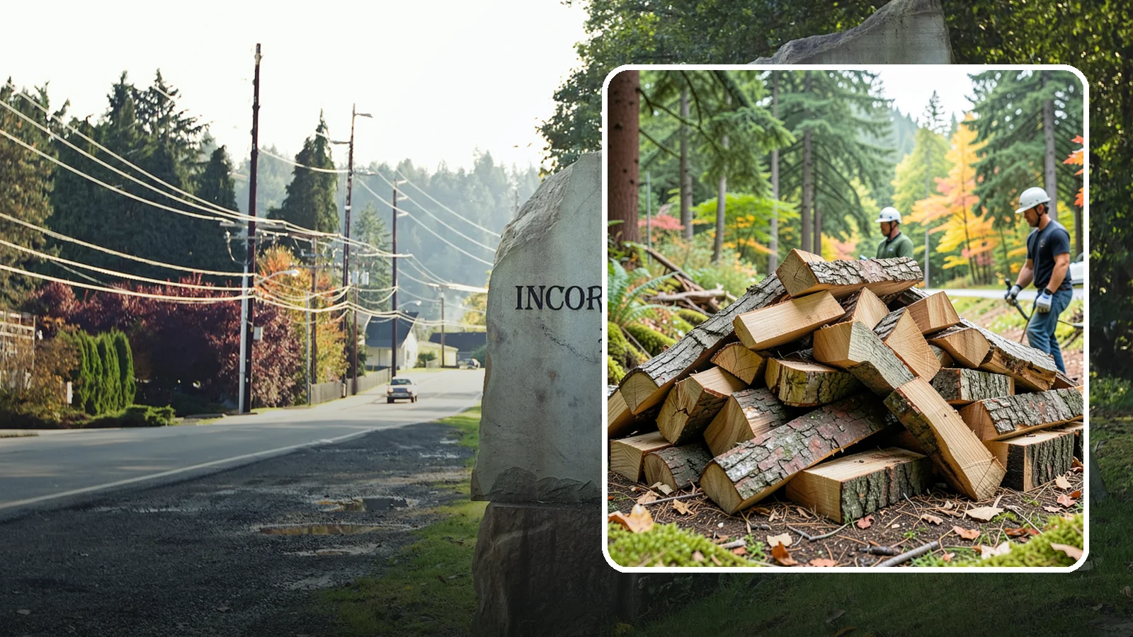 Kindling in Wilkeson, Pierce County, WA - Dry, finely split kindling that helps you get a fire going fast in the damp Pacific Northwest climate.
