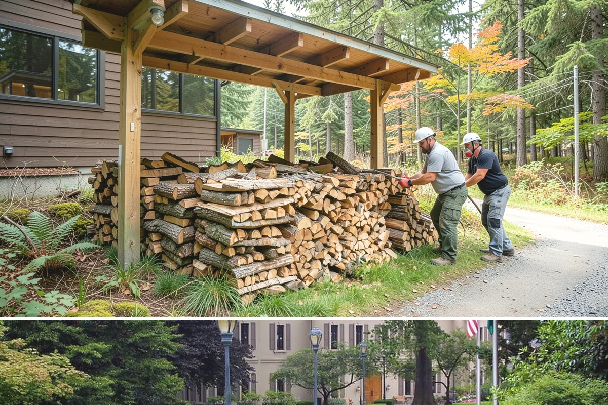 Kindling in Woodinville, King County, WA - Stock up in early fall before the rainy season makes dry starter material harder to keep on hand.