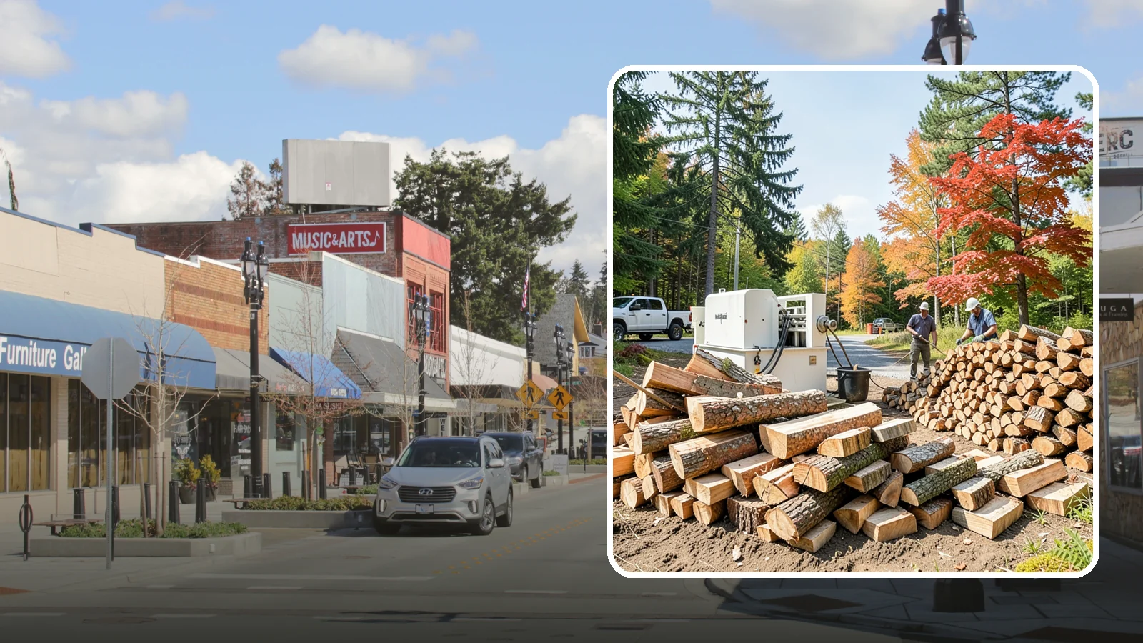 Large Split Firewood in Bothell, King County, WA - Firewood split into larger pieces that burn slowly for extended, low-maintenance heat.