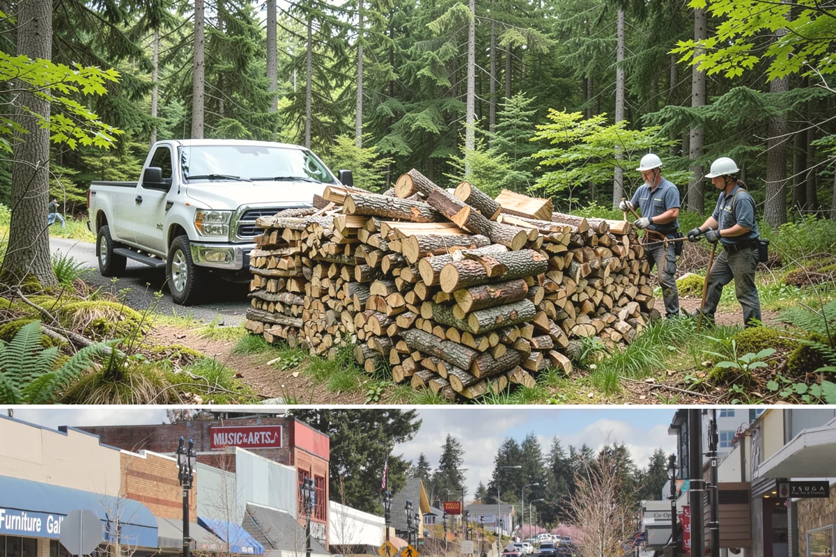 Large Split Firewood in Bothell, King County, WA - Order large splits by early fall so they finish seasoning before heavy winter use.