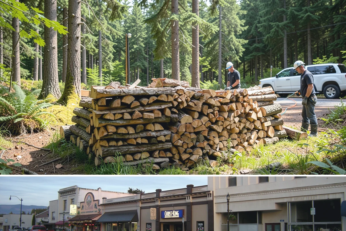 Large Split Firewood in Burlington, Skagit County, WA - Order large splits by early fall so they finish seasoning before heavy winter use.