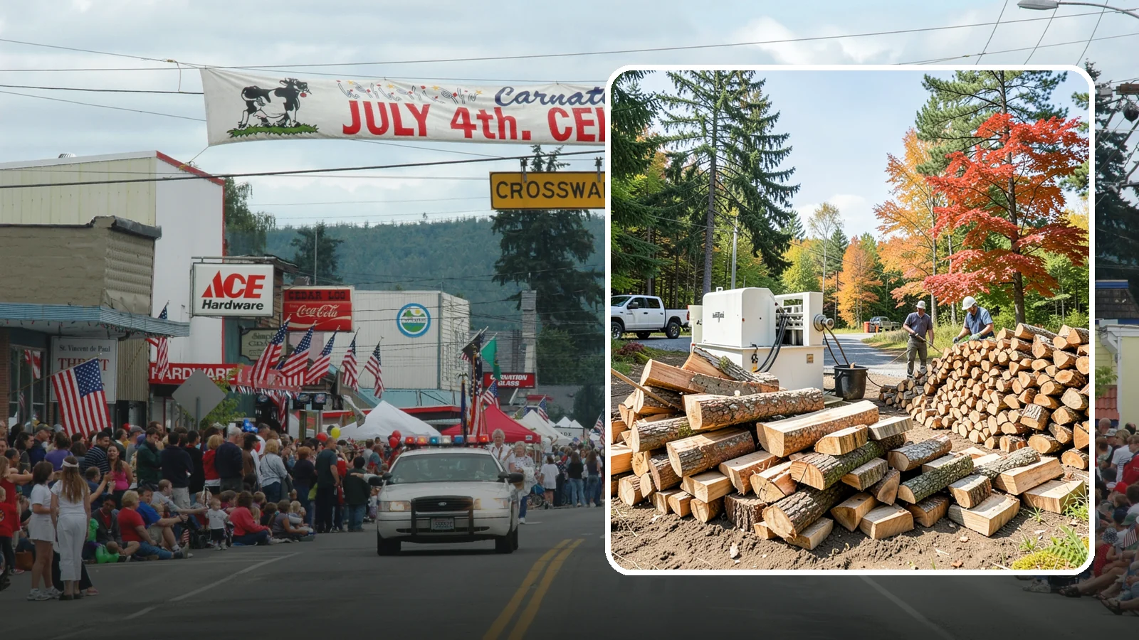 Large Split Firewood in Carnation, King County, WA - Firewood split into larger pieces that burn slowly for extended, low-maintenance heat.