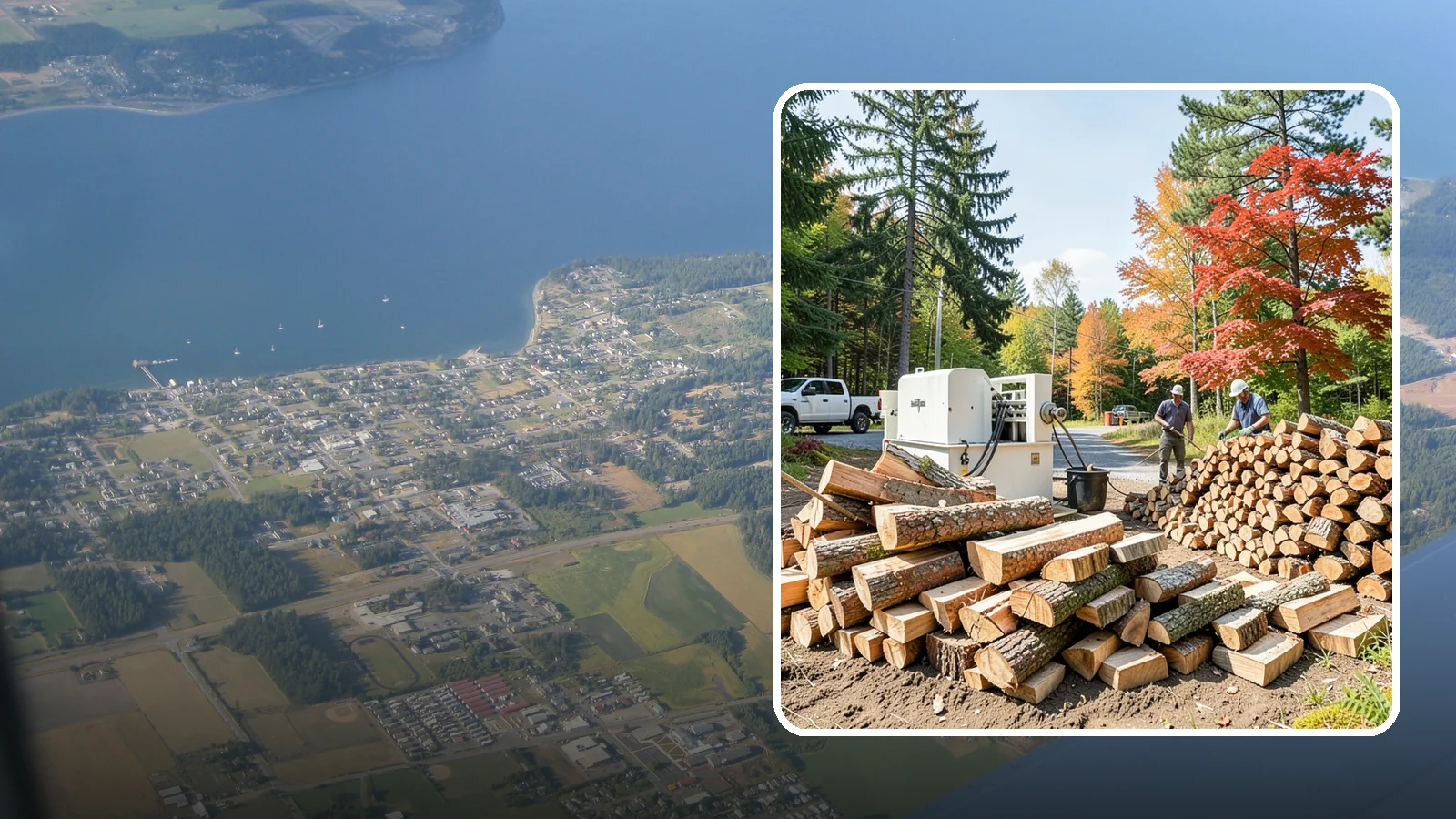 Large Split Firewood in Coupeville, Island County, WA - Firewood split into larger pieces that burn slowly for extended, low-maintenance heat.
