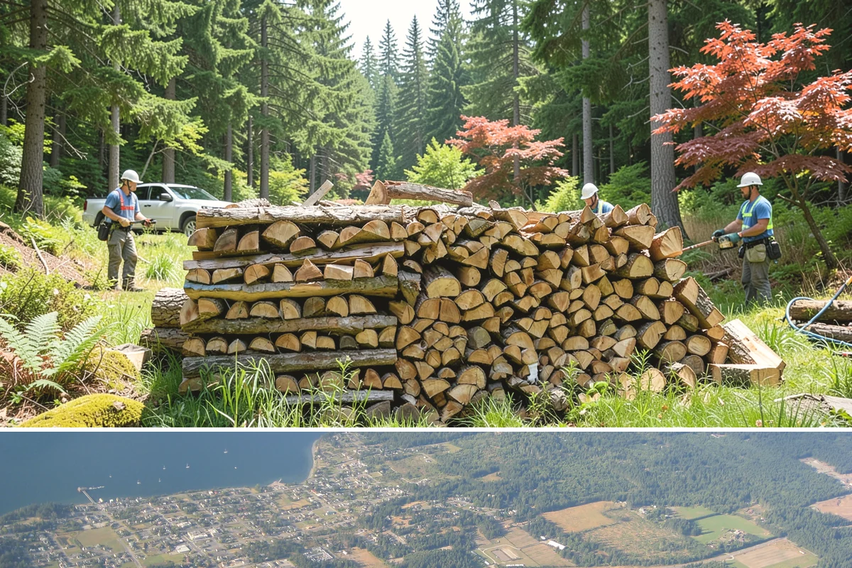 Large Split Firewood in Coupeville, Island County, WA - Order large splits by early fall so they finish seasoning before heavy winter use.