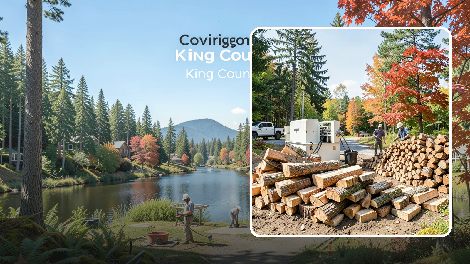 Large Split Firewood in Covington, King County, WA - Firewood split into larger pieces that burn slowly for extended, low-maintenance heat.