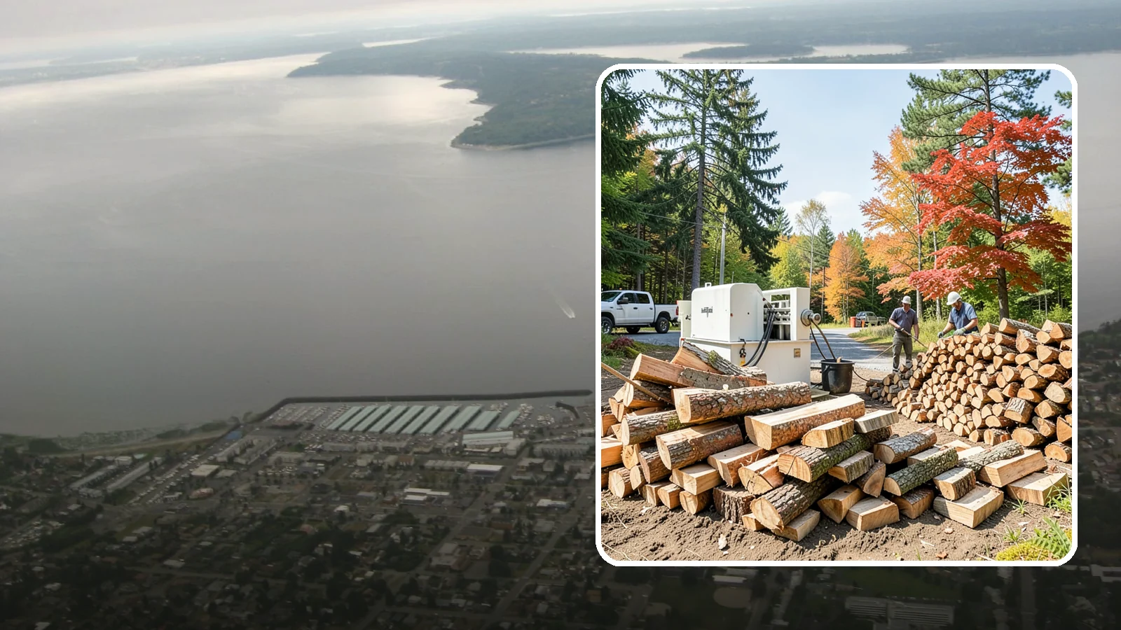 Large Split Firewood in Des Moines, King County, WA - Firewood split into larger pieces that burn slowly for extended, low-maintenance heat.