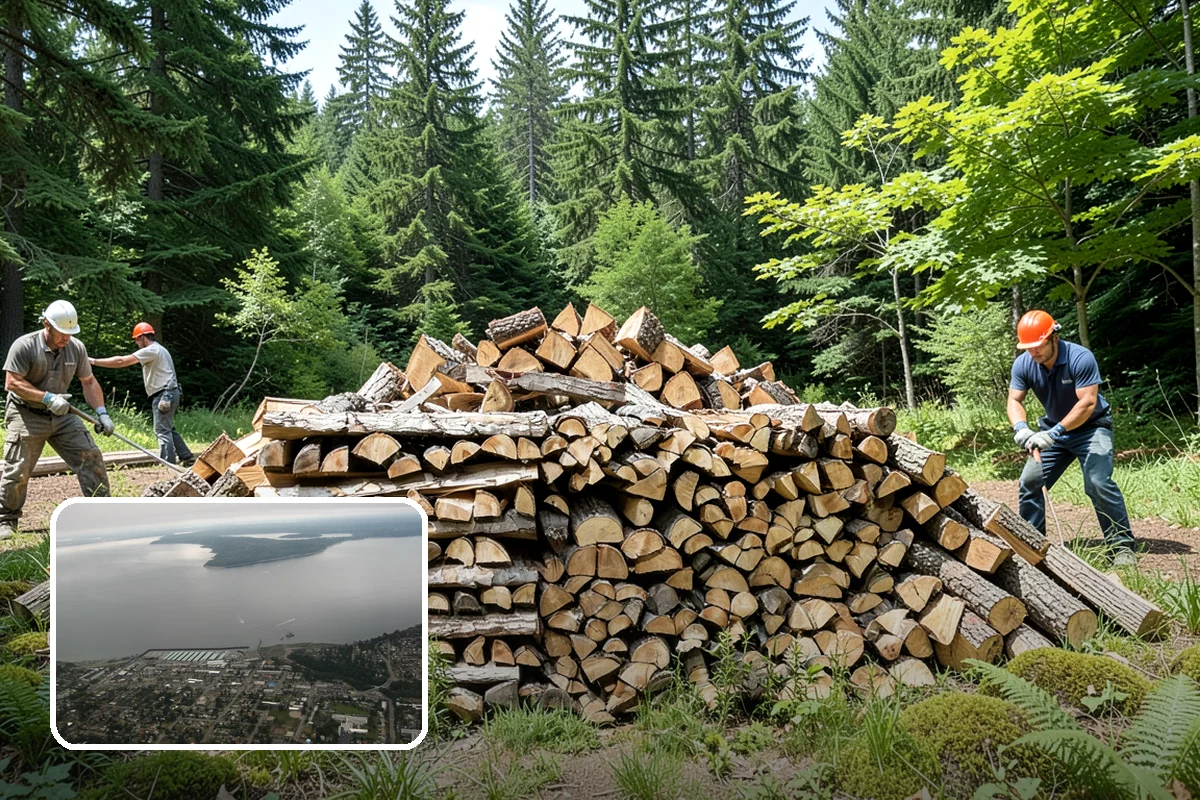 Large Split Firewood in Des Moines, King County, WA - Generous width burns slowly