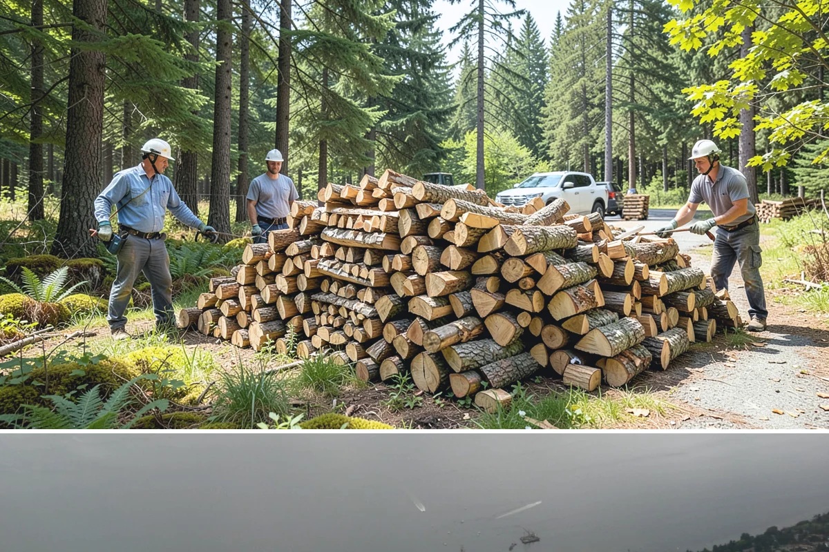 Large Split Firewood in Des Moines, King County, WA - Order large splits by early fall so they finish seasoning before heavy winter use.