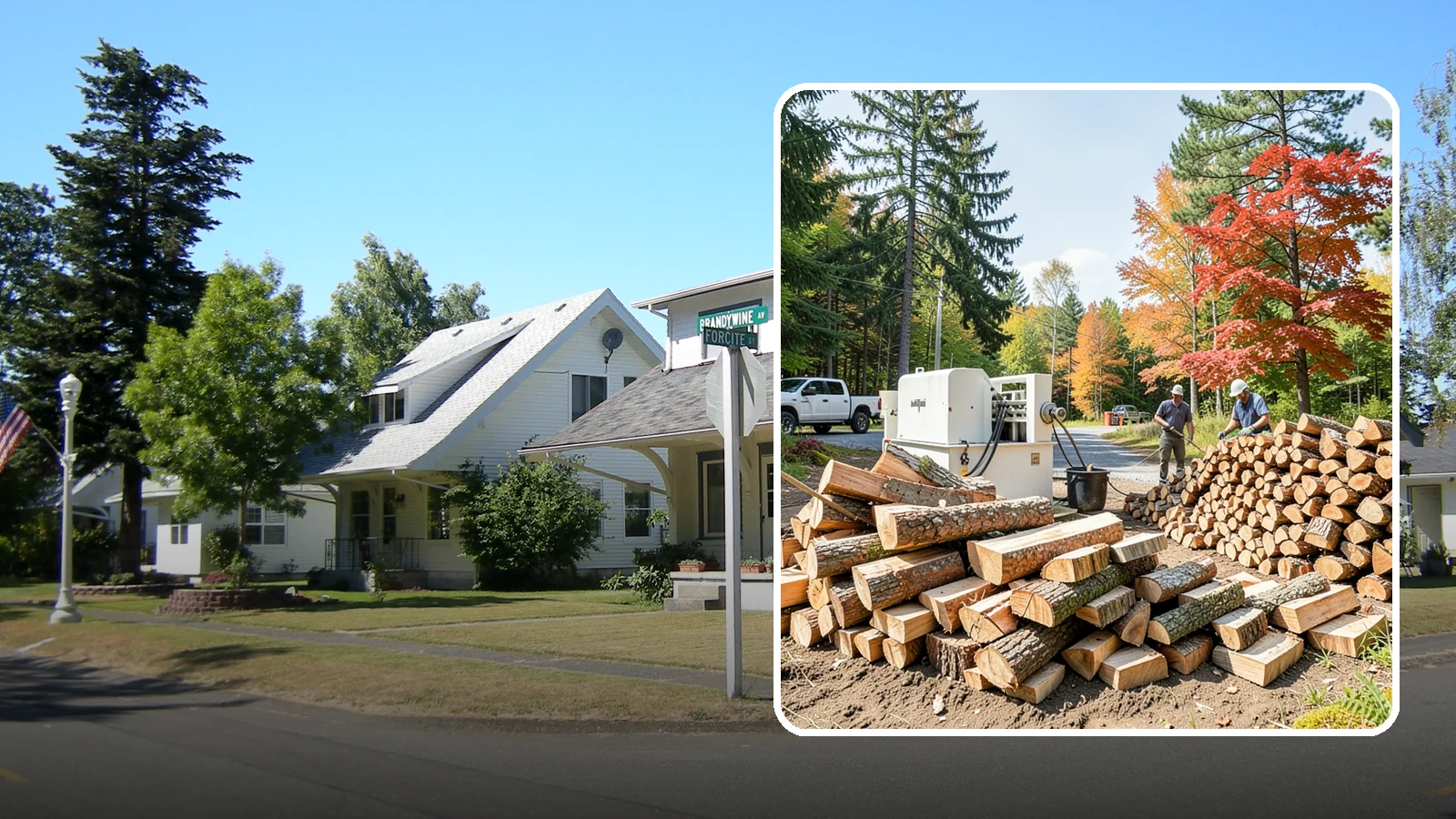 Large Split Firewood in DuPont, Pierce County, WA - Firewood split into larger pieces that burn slowly for extended, low-maintenance heat.