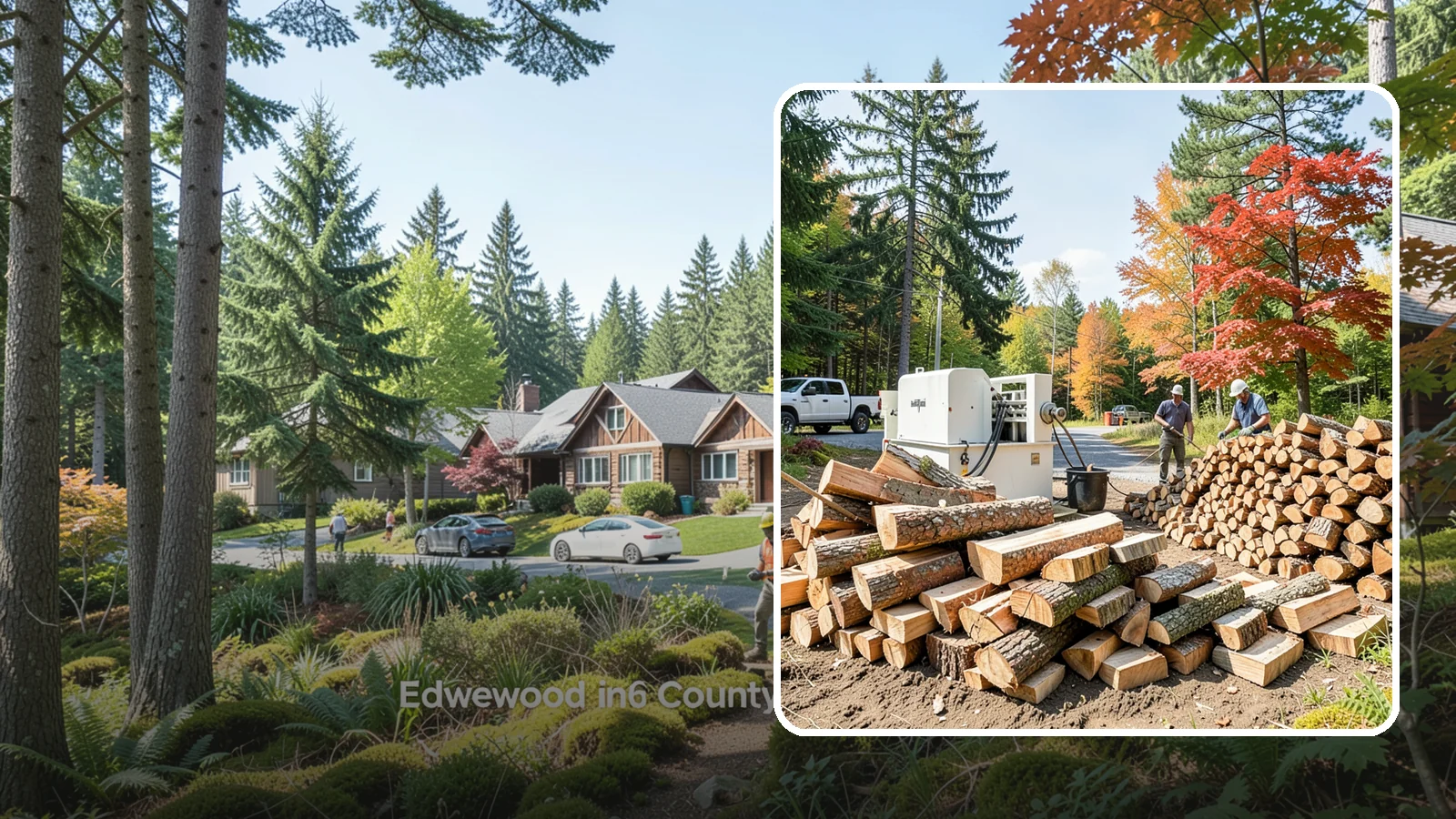 Large Split Firewood in Edgewood, WA - Firewood split into larger pieces that burn slowly for extended, low-maintenance heat.