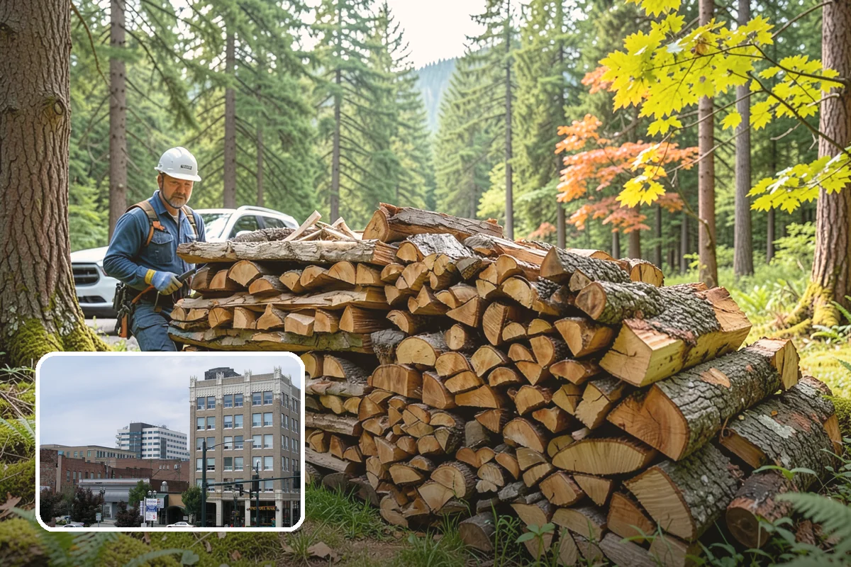 Large Split Firewood in Everett, Snohomish County, WA - Generous width burns slowly