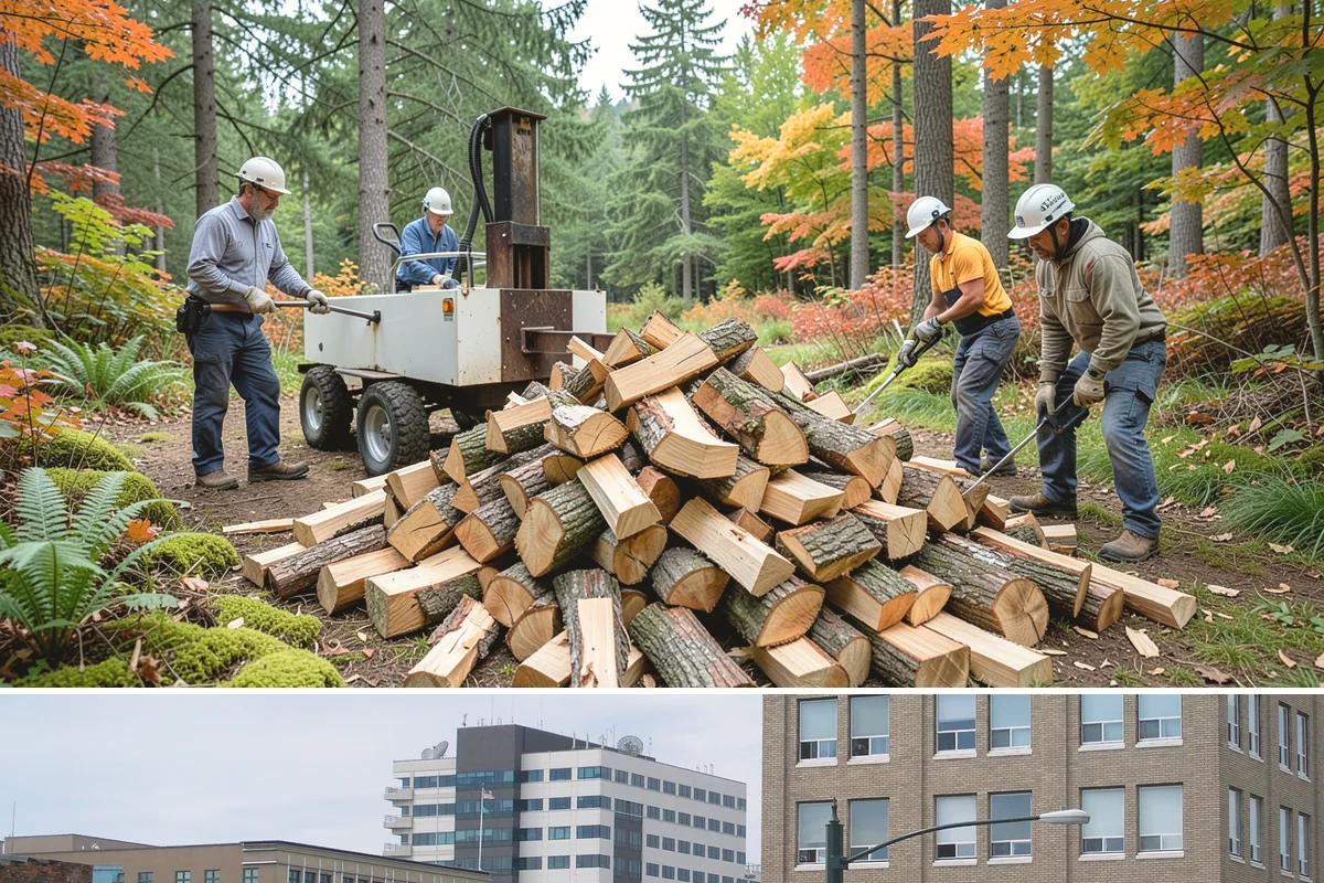 Large Split Firewood in Everett, Snohomish County, WA - Order large splits by early fall so they finish seasoning before heavy winter use.