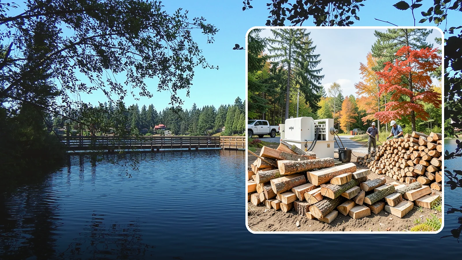 Large Split Firewood in Federal Way, King County, WA - Firewood split into larger pieces that burn slowly for extended, low-maintenance heat.