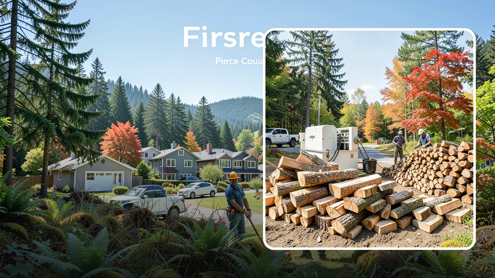 Large Split Firewood in Fircrest, Pierce County, WA - Firewood split into larger pieces that burn slowly for extended, low-maintenance heat.