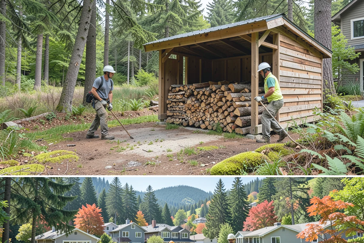 Large Split Firewood in Fircrest, Pierce County, WA - Order large splits by early fall so they finish seasoning before heavy winter use.