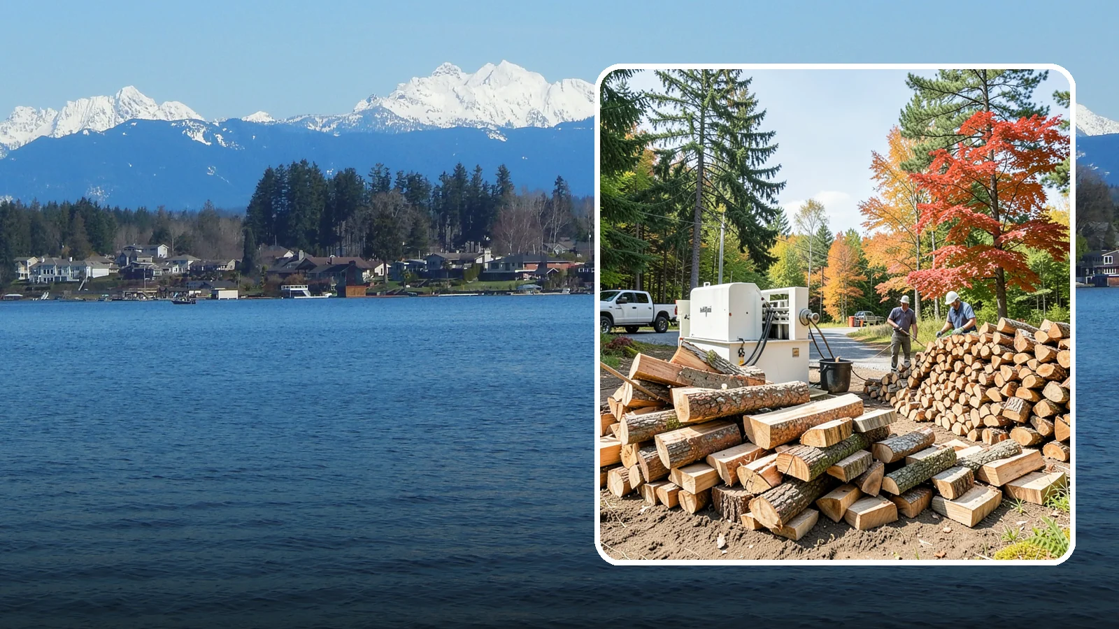 Large Split Firewood in Lake Stevens, Snohomish County, WA - Firewood split into larger pieces that burn slowly for extended, low-maintenance heat.