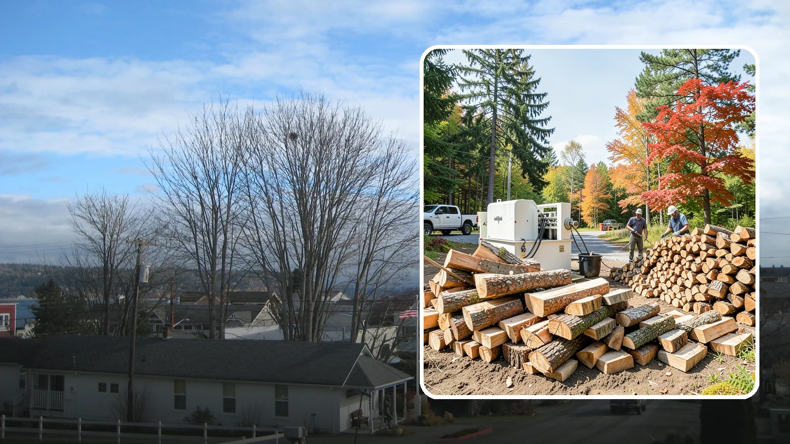 Large Split Firewood in Langley, WA - Firewood split into larger pieces that burn slowly for extended, low-maintenance heat.