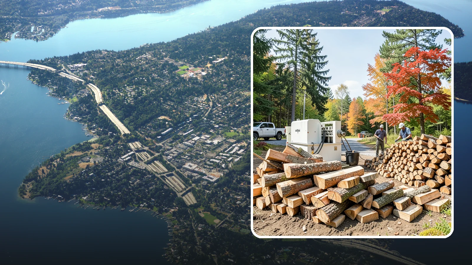 Large Split Firewood in Mercer Island, King County, WA - Firewood split into larger pieces that burn slowly for extended, low-maintenance heat.