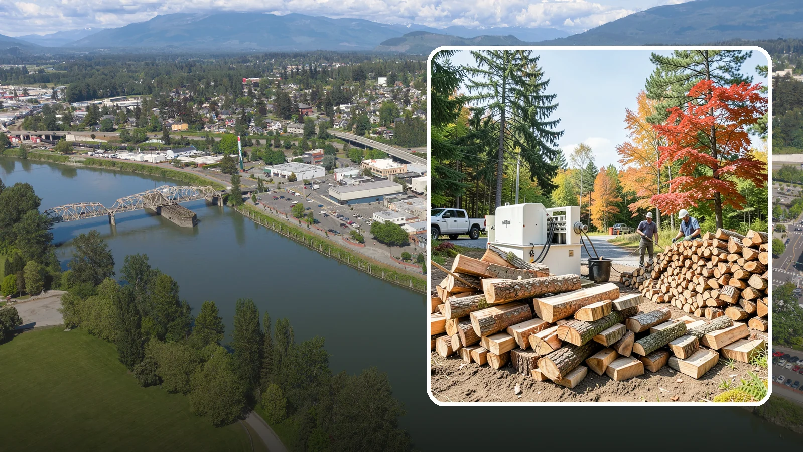 Large Split Firewood in Mount Vernon, WA - Firewood split into larger pieces that burn slowly for extended, low-maintenance heat.