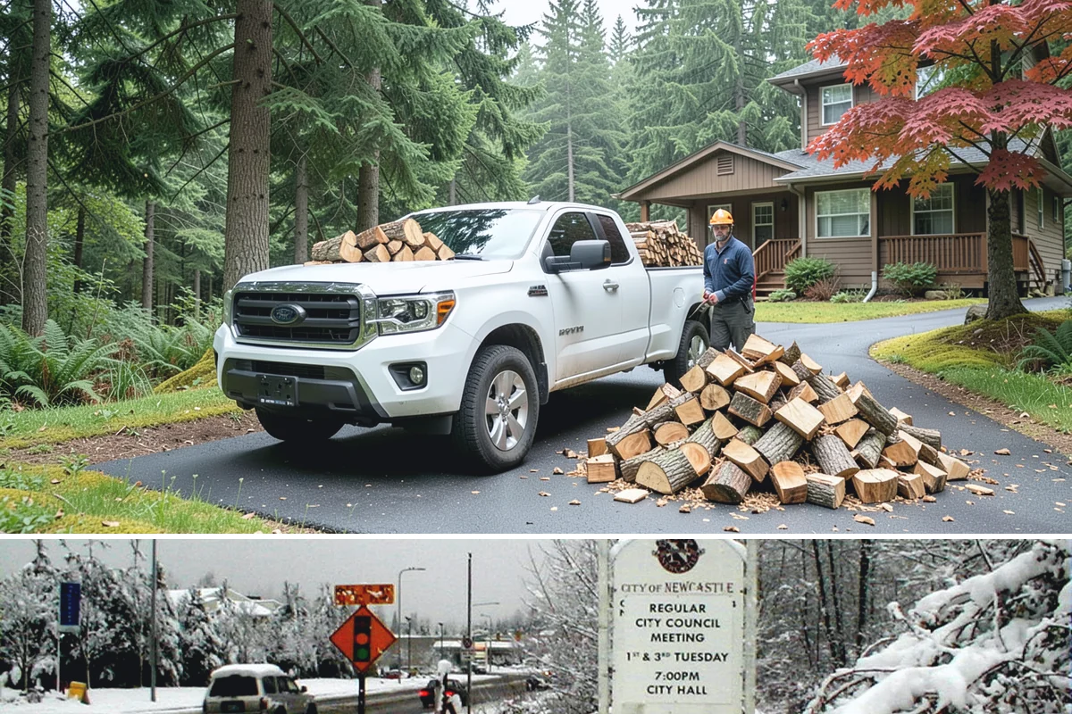 Large Split Firewood in Newcastle, King County, WA - Order large splits by early fall so they finish seasoning before heavy winter use.