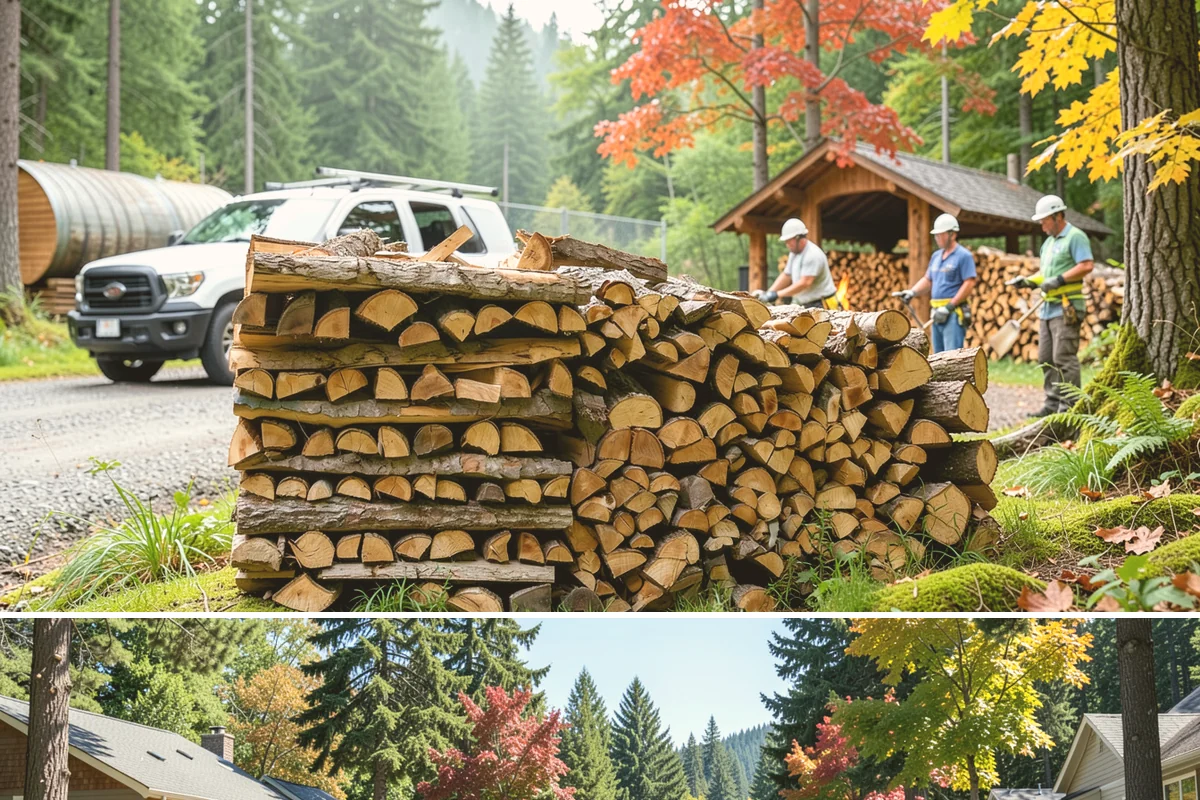 Large Split Firewood in Orting, Pierce County, WA - Order large splits by early fall so they finish seasoning before heavy winter use.