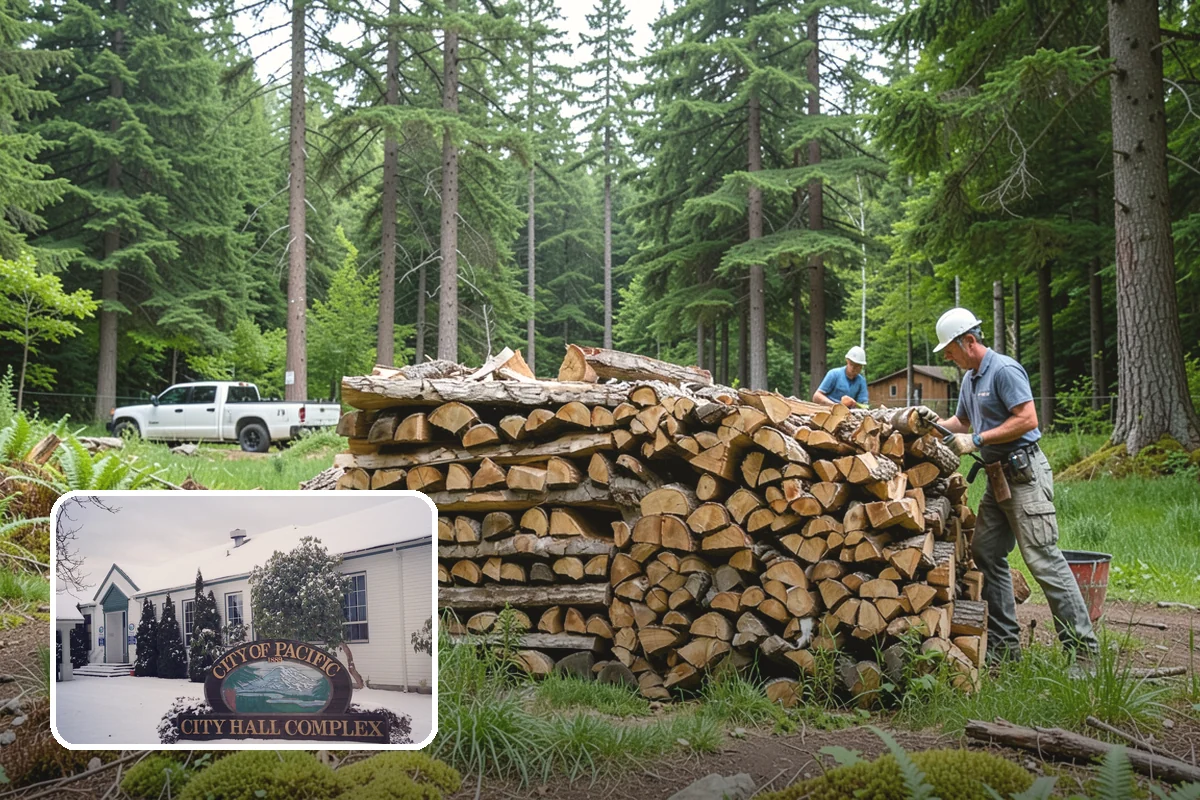 Large Split Firewood in Pacific, King County, WA - Generous width burns slowly