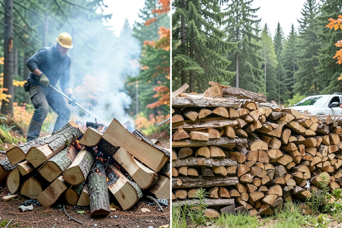 Large Split Firewood in Pacific, King County, WA - Confirm your appliance size and volume