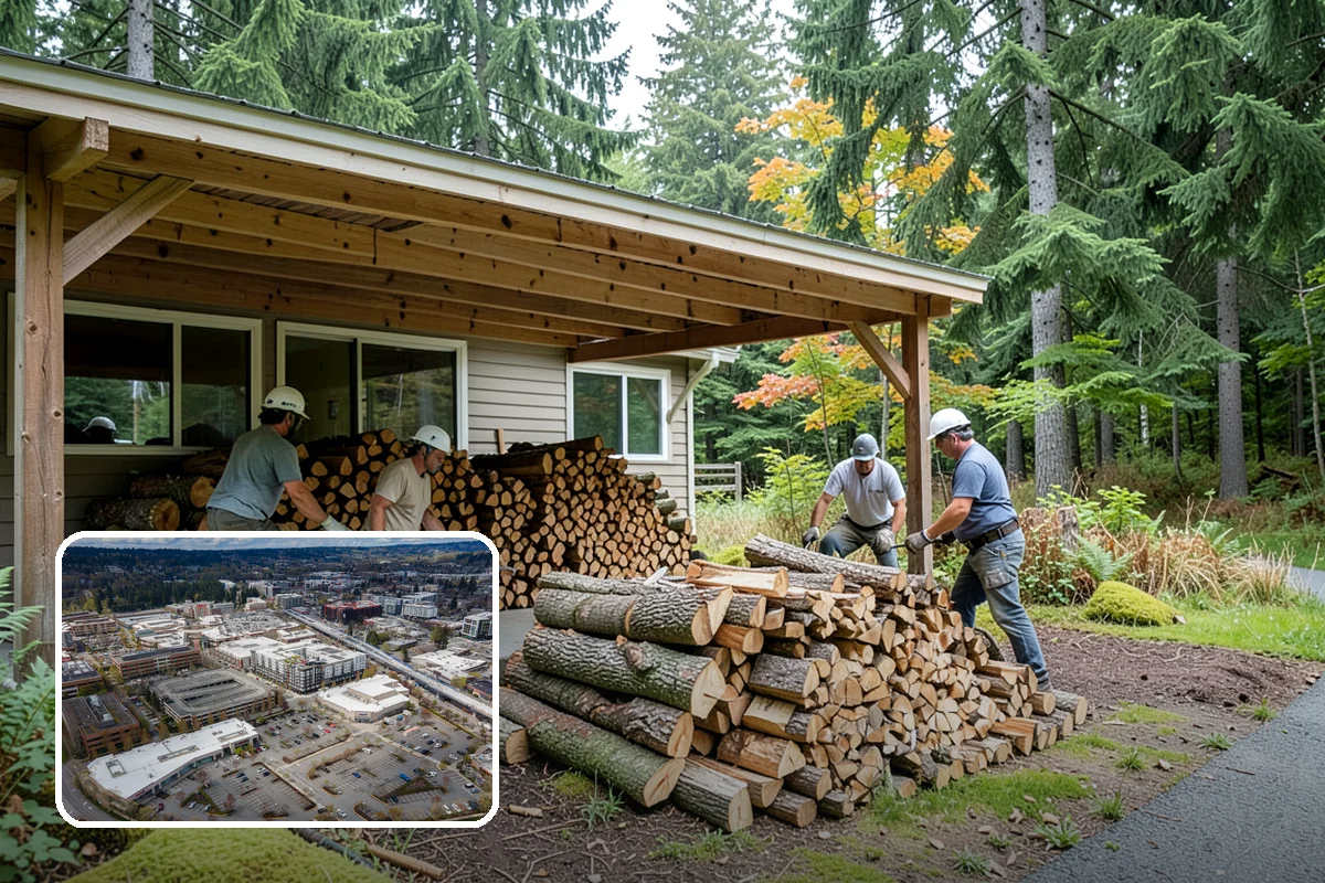 Large Split Firewood in Redmond, King County, WA - Generous width burns slowly