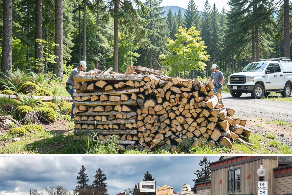 Large Split Firewood in Roy, Pierce County, WA - Order large splits by early fall so they finish seasoning before heavy winter use.