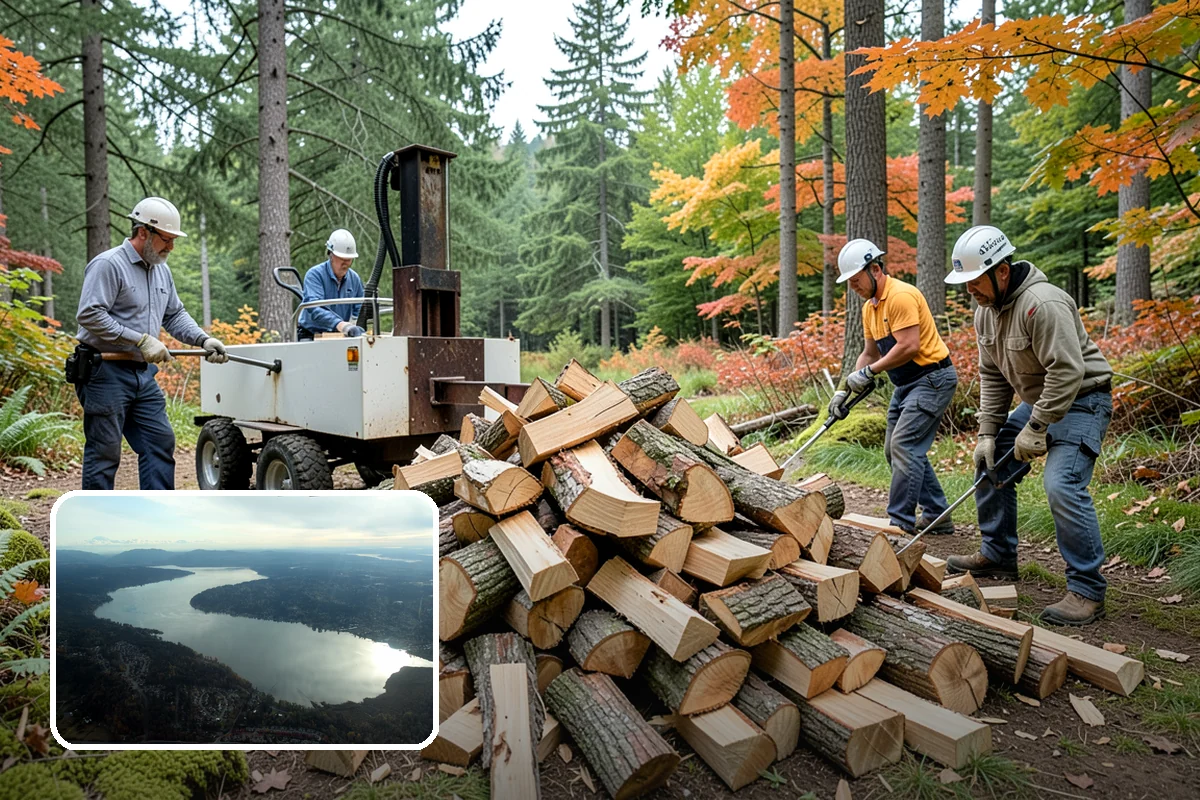 Large Split Firewood in Sammamish, King County, WA - Generous width burns slowly