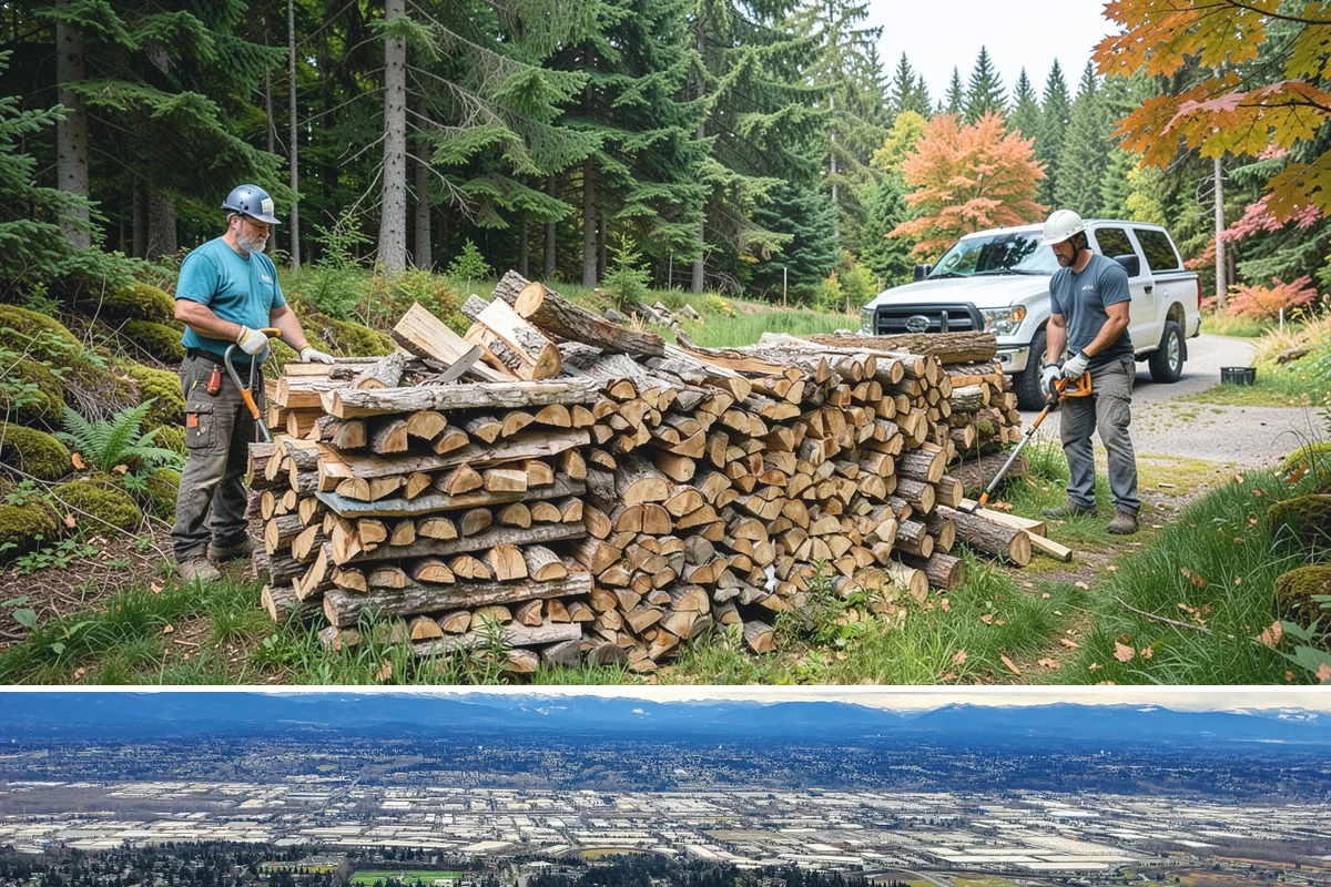 Large Split Firewood in SeaTac, WA - Order large splits by early fall so they finish seasoning before heavy winter use.